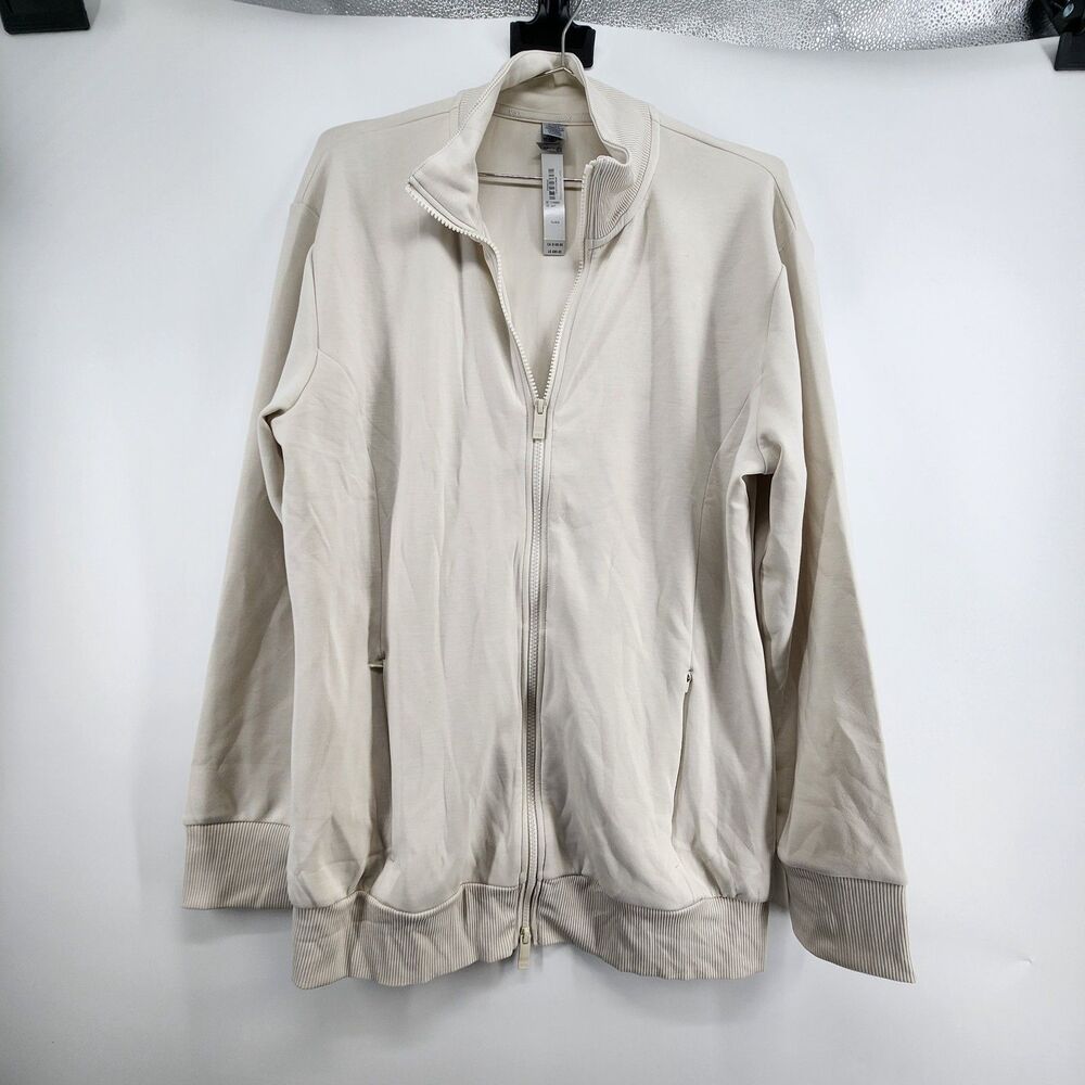 Victoria's Secret XL Off White Full Zip Featherweight Active Jacket‎ NWT